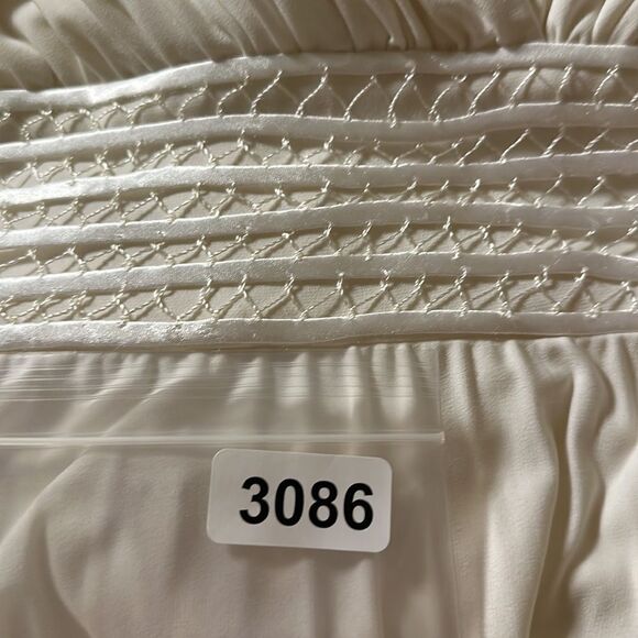 Ivy + Blu White Sleeveless V-Neck Pleated Dress SZ 8 - Picture 10 of 10